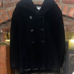 Preston & York Classic Wool Black Pea Coat